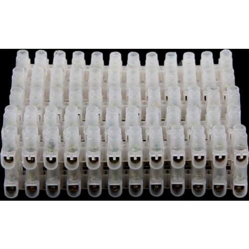 10pcs Screw Terminal Barrier Connector Electrical Wire Connection 12 Position Barrier Terminal Strip Block 5A