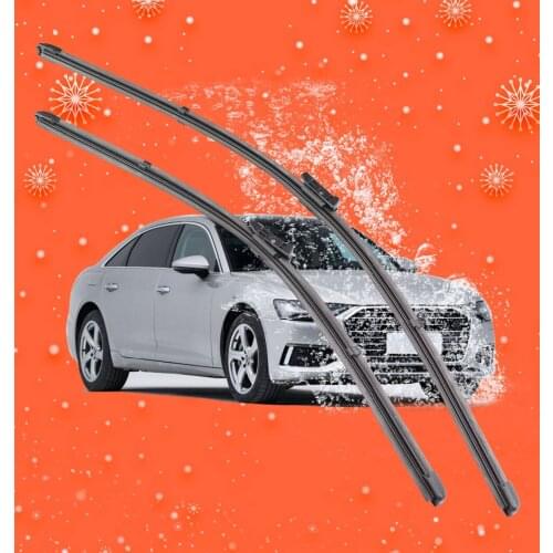 2 pcs Front Windshield Bracketless Wiper Blades Set 26"+21" for AUDI A6 Model C7 10-16