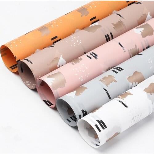 20pcs/lot Graffiti Art Flower Wrapping Paper 58*58cm Waterproof Bouquet Wrapping Paper Florist Gift Wrapping Material