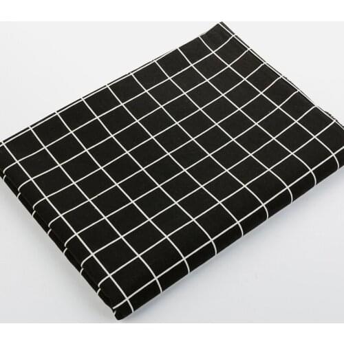 50*150cm Black Square Half Meter Printed Cotton Linen Cloth Curtain Cloth Cotton Linen Fabric DIY Handmade Material Choose D30