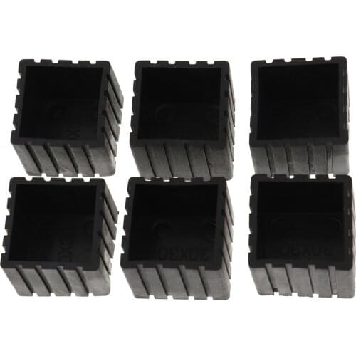 6Pcs Black Rubber Cups Anti Slip Feet Pads Chair Leg Caps Floor Protectors Reusable Table Desk Tube Plugs Furniture Legs Covers