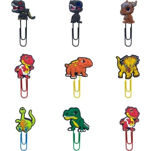 8pcs Dinosaur Tyrannosauru Bookmark for Book Paper Clips Page Holder School Teacher Stationery Office Supply Xmas Gift Girl Boy