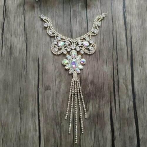 Free Shipping 20pcs/lot Crystal Bridal Applique for Wedding Gown Rhinestone Trimming Bridal Sash Rhinestone Patch LSAP043