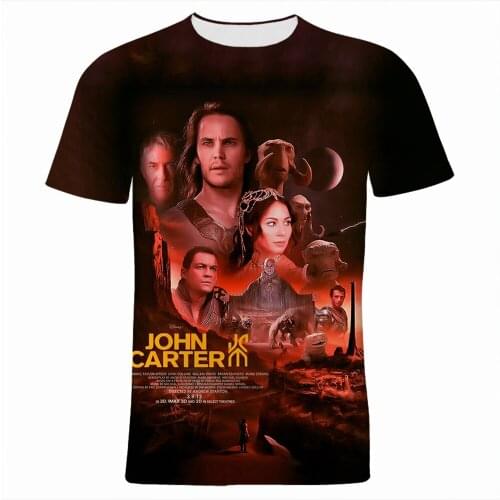 The Avengers Summer T Shirts For Kids Cool Marvel John Carter 3D Print Girls T-shirts Fashion Short Sleeve Children Clothing