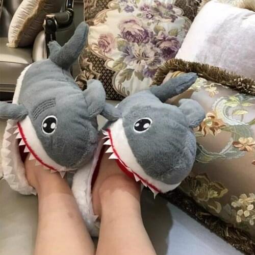 Unisex Big Size 35-42 Slides Snug Slippers Home Plush Cartoon Slides Warm Cotton Slippers Funny Soft Slides Casual House Shoes