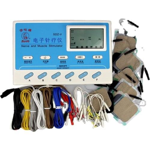 Hwato Brand 6 Outputs Acupuncture Massager SDZ-V Electronic Acupuncture Treatment Instrument Nerve Muscle Stimulator