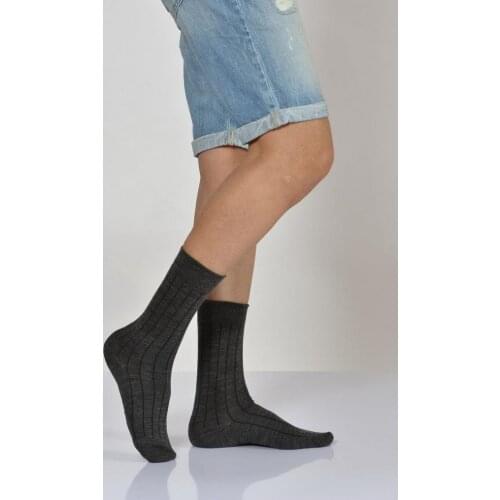 Idilfashion Male Derbili Wool Socket Stocking-Dark Gray-E-ART215 (3'LÜ PACKAGE)