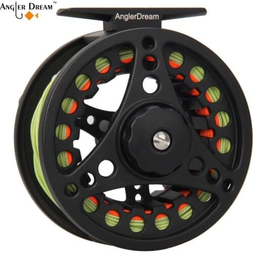 Fly Fishing Reel Aluminum Alloy Fishing Reel 1/2 3/4/5/6 / 7/8 Weight 2+1 Ball Bearing Left Right Interchangeable Fly Reel Pesca