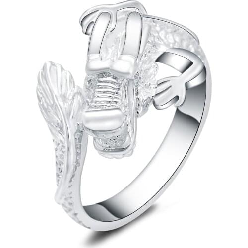 KINSLE R54 Christmas gift free shipping wholesale refined faucet openings ring high quality fashion silver color Jewelry