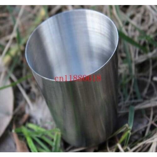 100sets/lot Free Shipping 4 Pieces 30ml Beer Cups with Bag Outdoor Travel Mugs Stainless Steel Cups