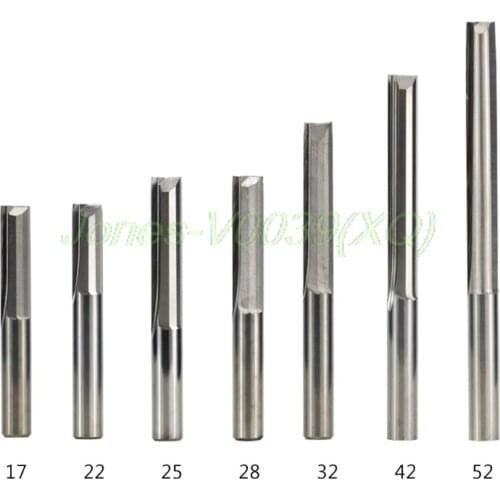 6mm Shank 2 Flute Straight End Mill Carbide CNC Router Bit Engraving Bit Straight Slot Milling Cutter Wood Tool
