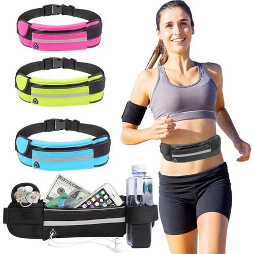 Los Fick Waterproof Sport Waist Bag Belt Pouch Gym Running Universal 4-6 inch Mobile Phone Case Bag Outdoor Pocket