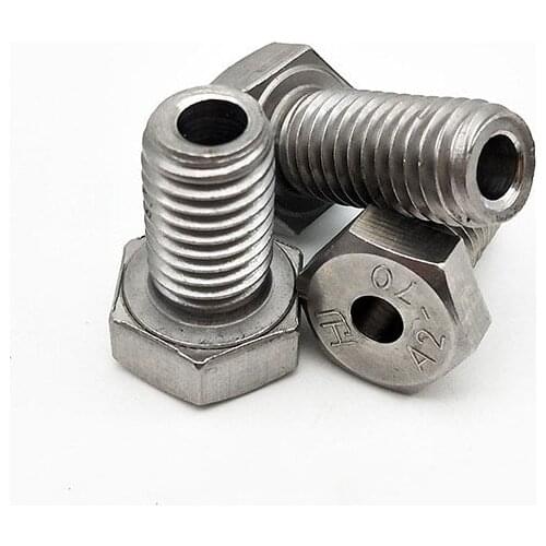 M6 M8 M10 stainless steel hollow screws lamp fitting hex bolts hexagon threading screw through hole bolt 10mm-30mm length