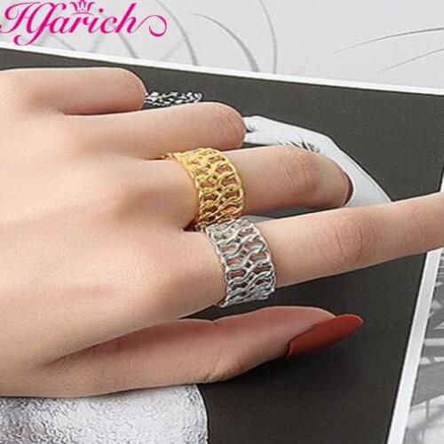 Minimalism Chain Line Weave Cross Winding Open Rings Gold Color Resizable Finger Ring for Charm Women Jewelry Accessories