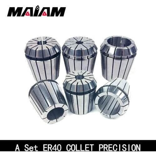 A set er40 collet precision 0.008 er40 chuck 3-26mm 3mm 4mm 6mm 8mm 10mm 12mm 16mm 18mm ER collet chuck for CNC Tool and holder