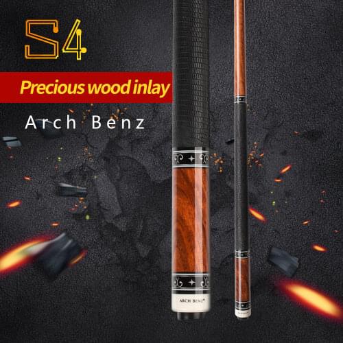 Original Arch Benz S4 Billiard Pool Cue Stick 12.5mm American Tiger Red Thread Tip Kit Stick American 3*8/8 Radial Pin Kit Cue