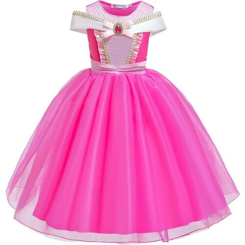 Girls Belle Princess Dresses Kids Summer Cosplay Costume Birthday Halloween Party Children Beauty Clothing