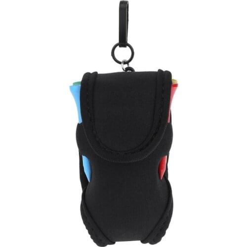 Mini Portable Golf Ball Holder Bag SBR Neoprene Waist Pack w/ 4Tees+2 Balls