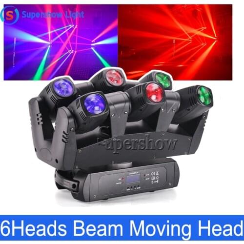 Professional led stage lighting factory 6*10w rgbw beam moving head dj lights led stage light