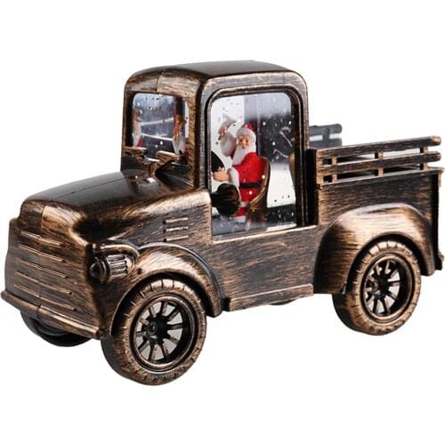 Retro Classic Rustic Vintage Metal Pickup Truck Red Christmas Home Office Decor Childrens Gifts Christmas Decorations Model