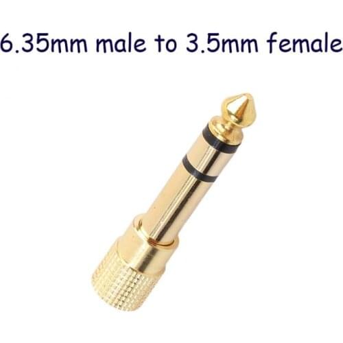 6.35mm Male Plug To 3.5mm Female Connector Earphone Amplifier Audio Adapter Microphone AUX 6.3 3.5 Converter Audio Accessories