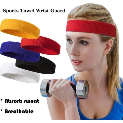 5 Colors Sports Headband Men Women Running Yoga Pilates Basketball GYM Hair Bands Elasticity Cotton Perspiration Breathable