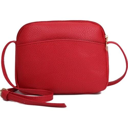 Aliwood Simple Leather Women Shoulder Messenger Bag Fashion Cute Small Flap Ladies Crossbody Bag Handbag Purse Bolsas Feminina