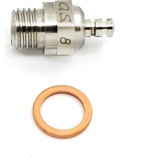 For 1/8 RC Car OS NO 8 Engine Glow Plug Engines 12/15CV 15LD 21RG 21RZ-V 01b Remote Control Car Replacement Upgrade Spare