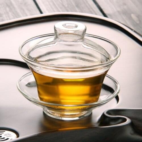 Heat-resistant glass cover bowl Chinese Kung Fu tea set Tea ceremony accessories Tea cup Tea house tea set