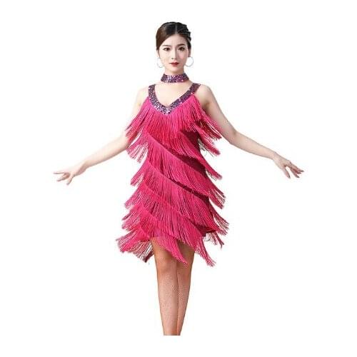 Tassel Dress Women Charleston Party Costumes for Latin Dance Dress Salsa Tango Ballroom Performance