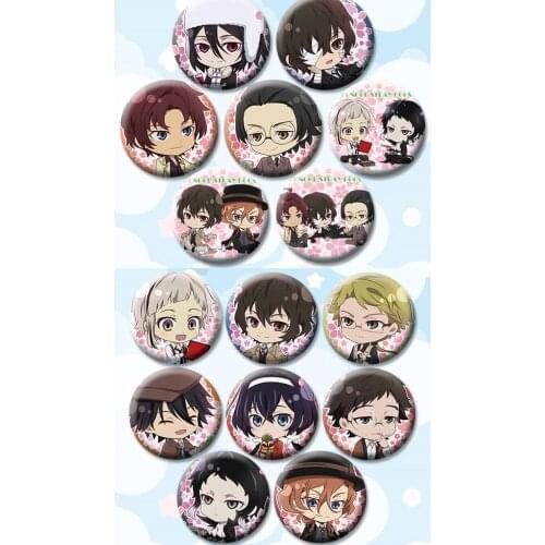 1pc 58MM Anime Bungo Stray Dogs Iron Pins Nakajima Atsushi Badges Brooch Icons backpack