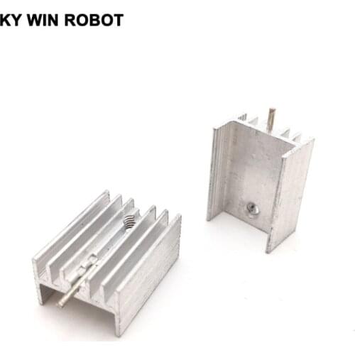 10pcs Free Shipping Aluminium TO-220 Heatsink TO 220 Heat Sink Transistor Radiator TO220 Cooler Cooling 20*15*10MM With 1 Pin