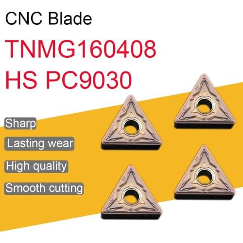 100% Original 10PCS TNMG160408 HS PC9030 CNC Lathe Tool High Quality Carbide Inserts Turning Tool For Stainless Steel