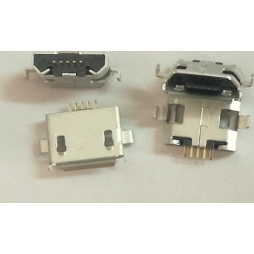 100pcs/lot Mini Micro usb Connector Jack Charging port Socket for ZTE for OPPO for Samsung for Nokia mobile phone tablet