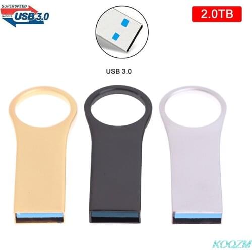 2TB Metal USB 3.0 Flash Drive Memory Stick Pen U Disk Metal Key Thumb PC Laptop