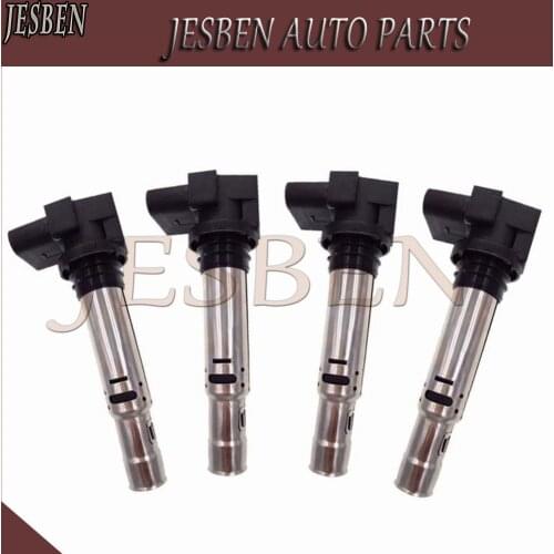 4PCS 036905715F Ignition Coil fit For VW Golf Jetta Bora Beetle Polo Caddy Sharan Tiguan Scirocco Passat A1 A3 Octavia 1.6 1.4