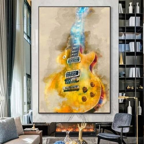 DIY Diamond Painting vintage Guitar Full Diamond Embroidery Square Rhinestones New Musical Instrument Diamond Art music decor