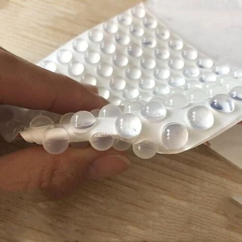 100Pcs Self Adhesive Round Silicone Rubber Bumpers Soft Transparent Black Anti Slip Shock Absorber Feet Pads Damper