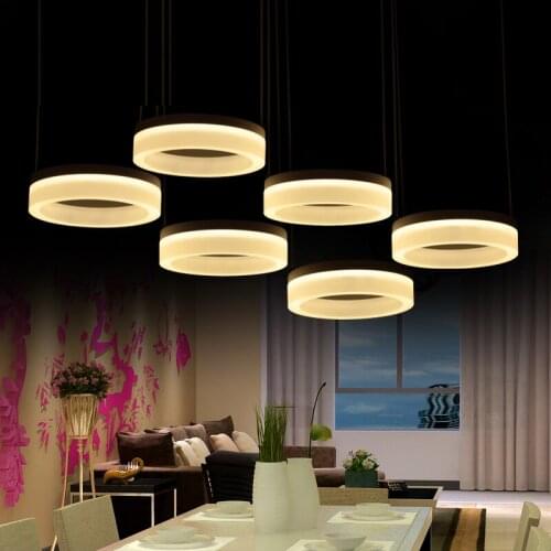 Library office 6-12 pcs Led ring light modern commercial lighting class room led pendant lights dining room study luminaria Led