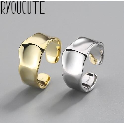 Bohemian Vintage Irregular Big Smooth Chains Rings For Women Men Open Retro Antique Rings Wedding Jewelry