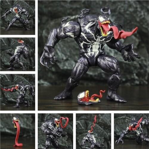 Marvel Venom 8" Action Figure 20cm Amazing Spider Man Villain KOs ML Legends BAF Long Tongue Head Toys Doll Edward Brock