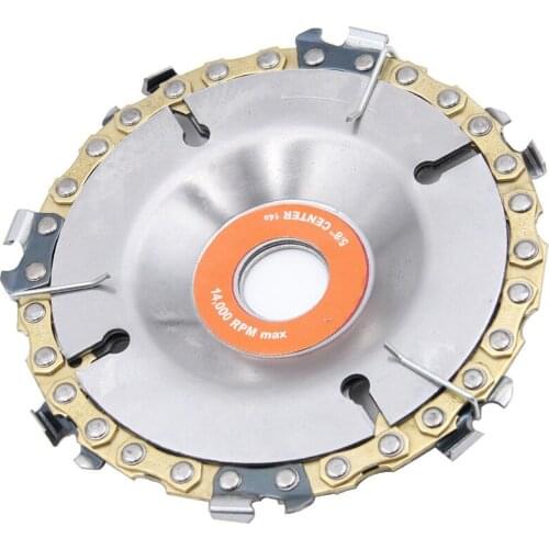 1pc 4/5 Inch Wood Craving Disc 13T/14T/22T Grinder Chain Discs Chain Saws Disc Angle Grinder Disc Abrasive Cutting Disc