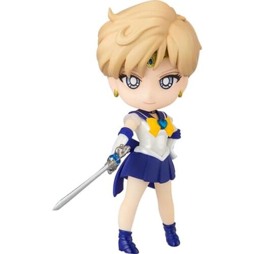 10cm BANDAI Figuarts Mini Sailor Moon Kaiou Michiru Tenoh Haruka Anime characters Action PVC Collection Model Toy Anime Figure T