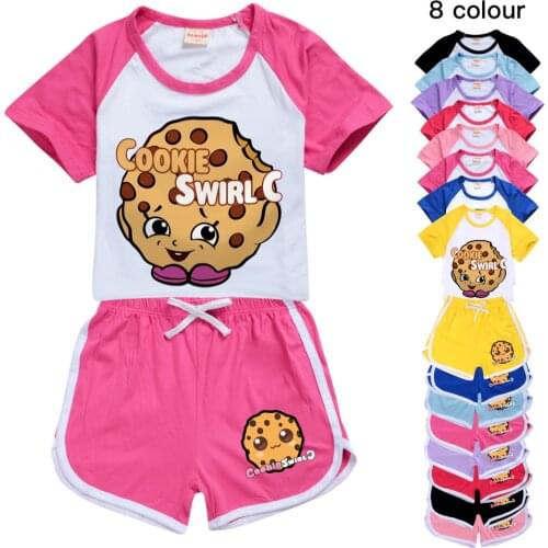 Cookie Swirl C 100-170 T-shirt Shorts Sports Suit Girls Summer Clothes Boy Clothing Set Teenage Kids Fashion T Shirt Kids Tops