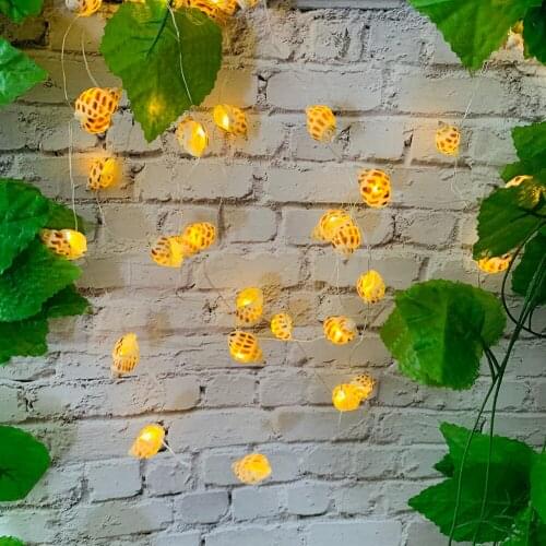 Natural Japanese Babylon Lights LED Mermaid Shining Shell Shape String Lights Holiday Lamp for Wedding Christmas Home Decoration