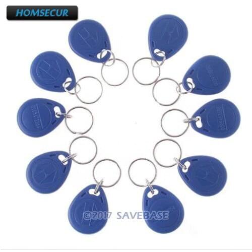 HOMSECUR For Access Control Use 50Pcs/100Pcs 125Khz Rfid Proximity Id Card Keyfobs Blue New