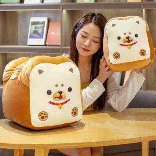 New30/40cm Kawaii Bread Shiba Inu Dog Plush Toy Stuffed Soft Animal Corgi Chai Pillow Christmas Gift for Kids Valentine Present