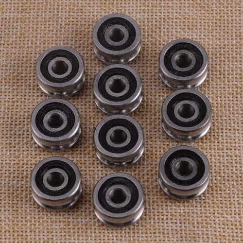LETAOSK 10Pcs Steel SG15 U Groove Fit For Dual Row Sealed Ball Track Guide Bearing Textile Machine