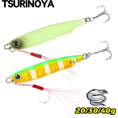 TSURINOYA 20g 30g 40g Metal Jig Fishing Lure BAYONET Long Casting Bass Seabass Inshore Jigging Artificial Hard Bait
