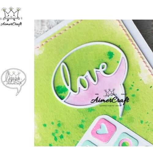 Word Love Frame Metal Cutting Dies Scrapbooking Stencil For DIY Paper Card Decorative Embossing Die Cut Craft Dies New 2019